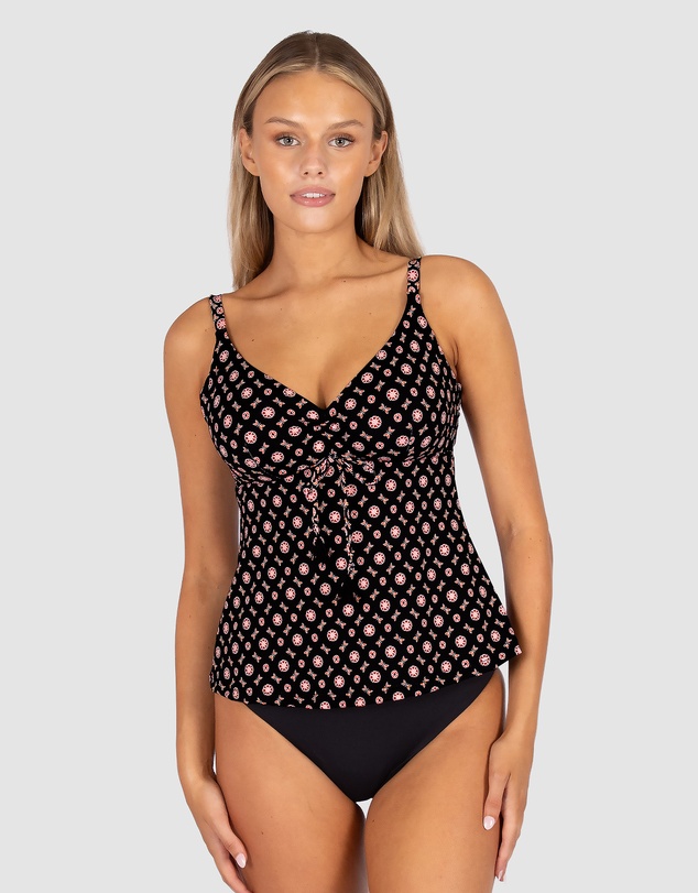 Baku Swimwear - Kasbah D/E Cup Ruched Front Singlet Top