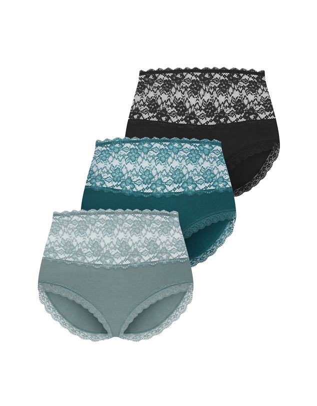 City Chic - Iris 3 Pack Cotton Hi Brief