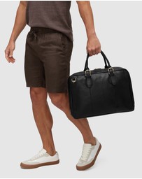 Republic of Florence - The Madrid Matt Black Briefcase