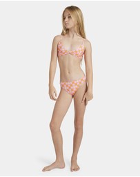 Roxy - Girls 8 to 16 Flower Check Two Piece