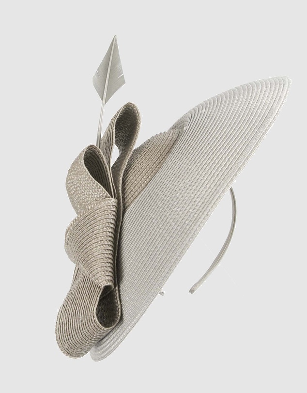 Max Alexander - Saucer Silver Racing Fascinator Hat