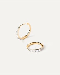 PDPAOLA - Diamonds and Gold Estella Mini Hoop Earrings
