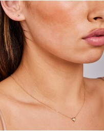 Zoe Olivia - 9K Gold Puff Heart Necklace
