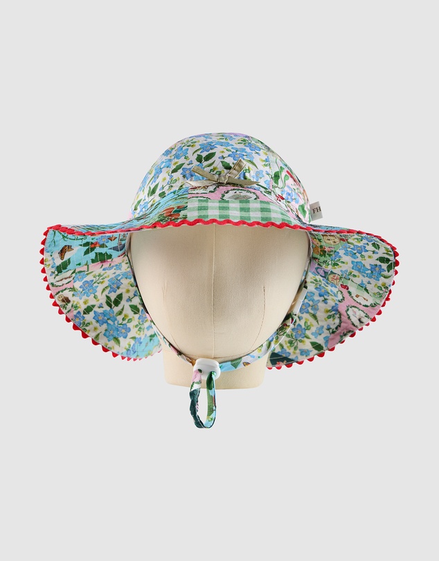 Fleur Harris - ‘Enchanted Garden’ Summer Baby Hat in Patchwork