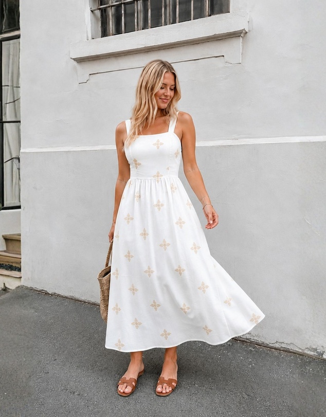 Esther & Co - Atasha Dress - White Print