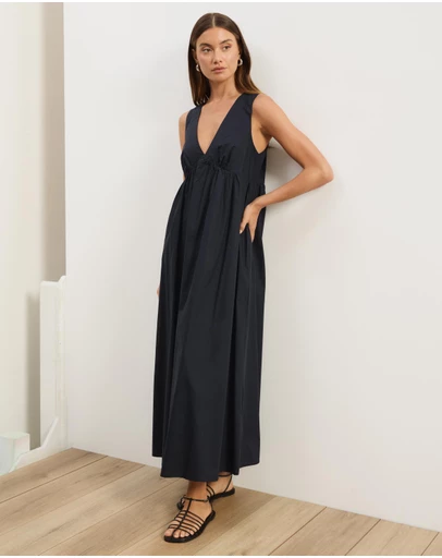 Atmos&Here - Louisa V-Neck Midi Dress