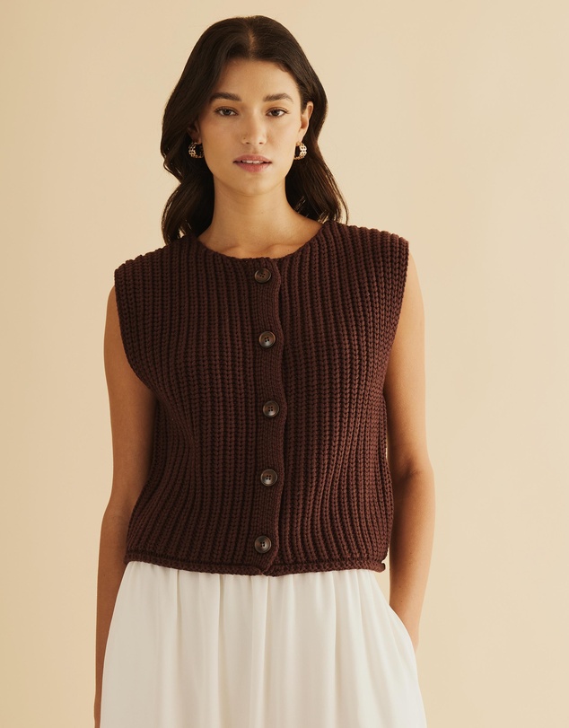 Atmos&Here - Pia Open Knit Vest