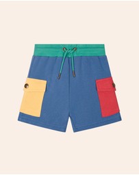 Huxbaby - Back To Kinder Colour Block Pocket Shorts - Babies-Kids