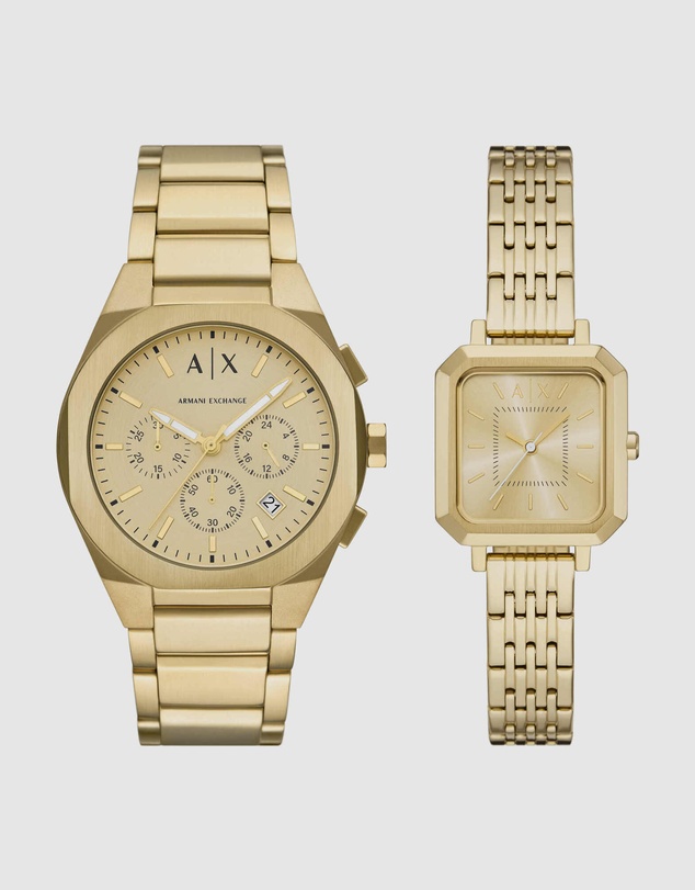 Armani Exchange - Gold Tone Chronograph Watch