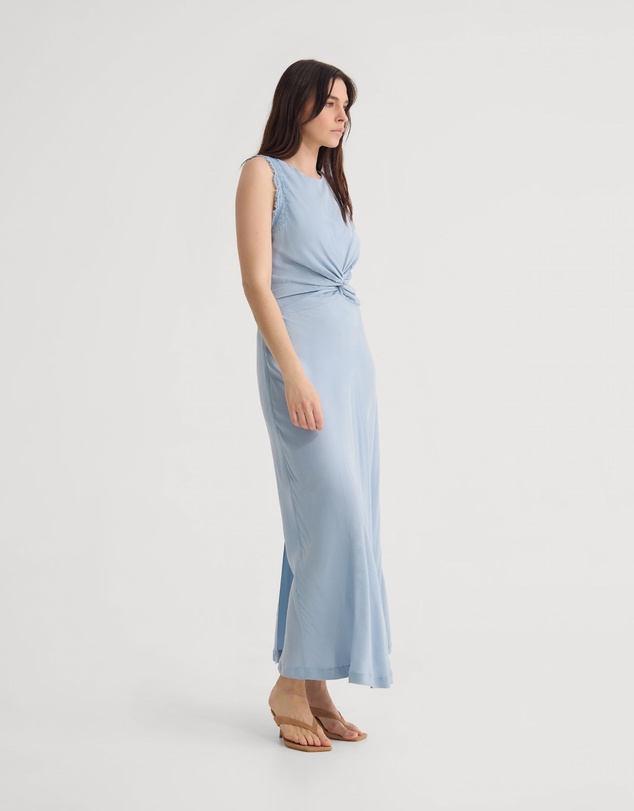 Oxford - Camilla Cupro Lace Trim Dress