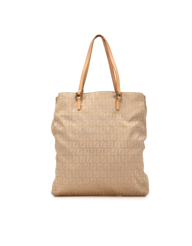 Pre-Loved by Azura Reborn - Pre-Loved fendi Beige Fendi Logo Tote Bag