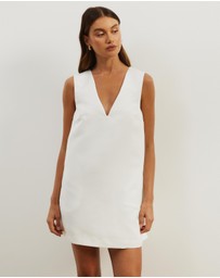 Atmos&Here - Poppy Structured Satin Mini Dress