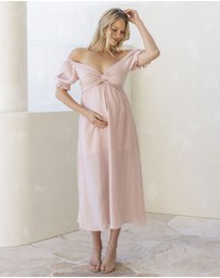 Angel Maternity - Fabia Reversible Tie Maternity Dress