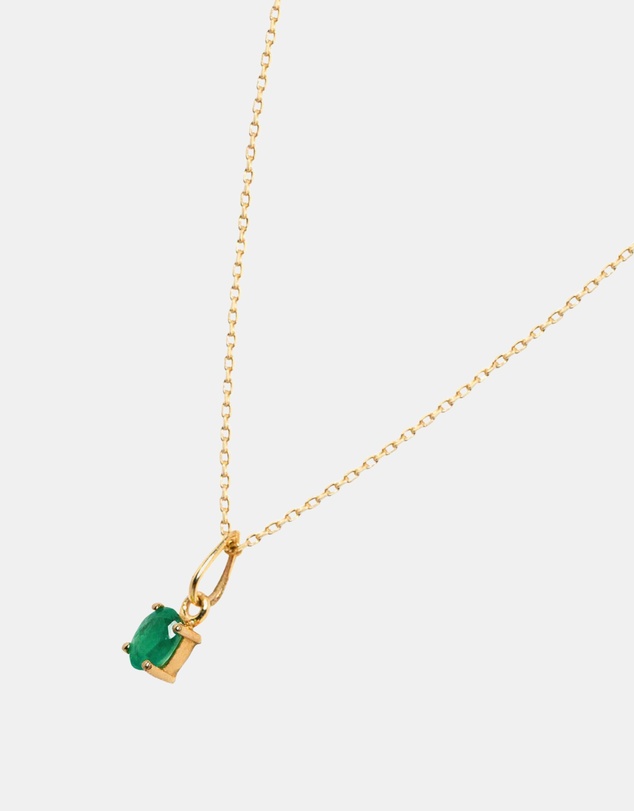 Luna Rae - Solid Gold - Emerald Necklace
