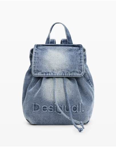 Desigual - Small denim backpack with charms