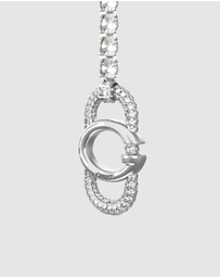 GUESS - Silver-Tone Oh My G Pendant Earrings