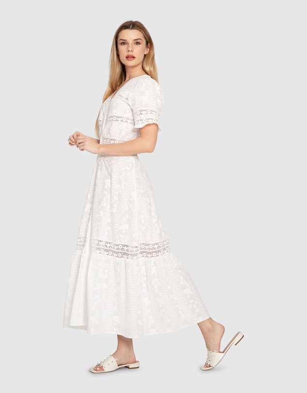 Belle & Bloom - Summer Breeze Lace Midi Dress