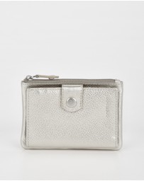Cobb & Co - Collins Metallic RFID Safe Leather Wallet and Coin Purse