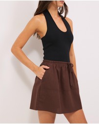 Calli - Seamed Mini Skirt