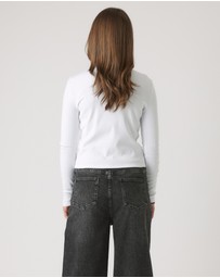Decjuba Kids - Riley Rib Long Sleeve Tee - Teens