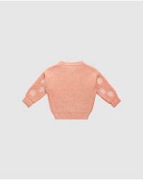 Kynd Baby - Embroidered Knit Jumper in Pearl