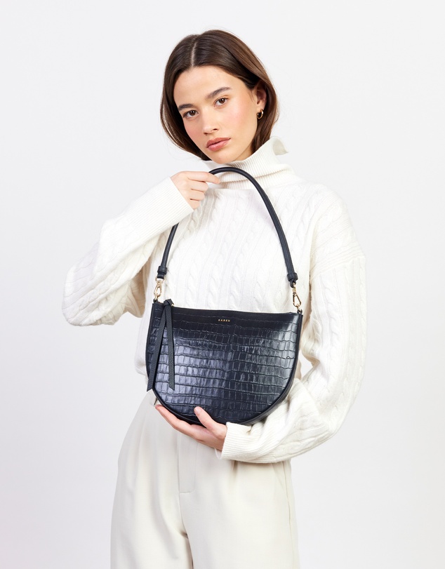 SABEN - Gani Shoulder Bag Black Croc