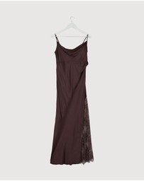 Revibe - Repaired Shona Joy Allegra Lace Panelled Maxi Dress - AU 10