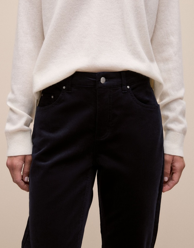 Trenery - Cord Five Pocket Boyfriend Pant in Night Sky