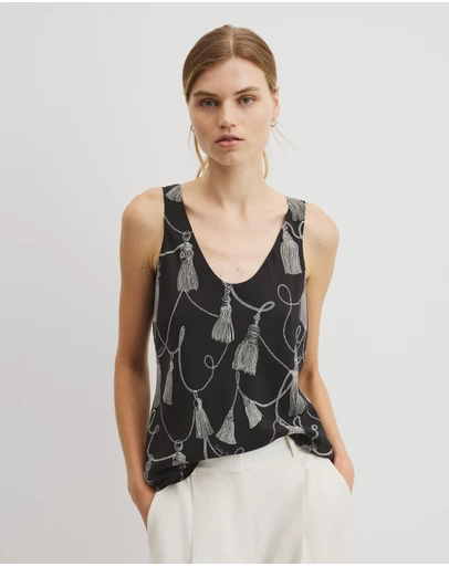 Country Road - Print Scoop Neck Top