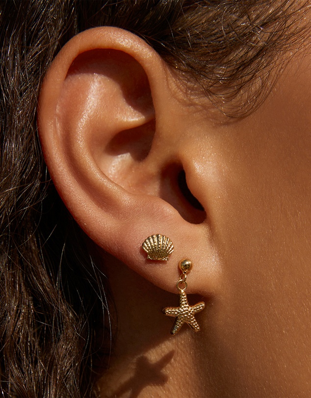 Arms Of Eve - Neptune Gold Earrings