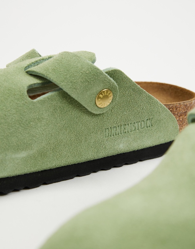 Birkenstock - Boston Soft Footbed Narrow Suede Leather Clogs