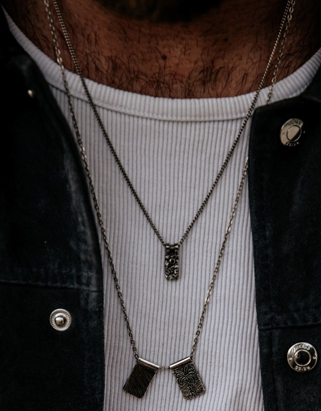 Haze & Glory - ICONIC EXCLUSIVE - Dark Shield Necklace in Oxidised 925 Silver