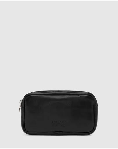 Republic of Florence - Marcus Black Leather Carry Pouch