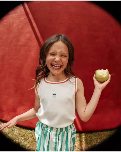 Goldie + Ace - Rib Apple Tank - Babies-Kids