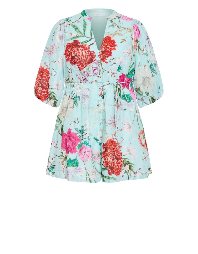City Chic - Flora Print Cotton Mini Dress
