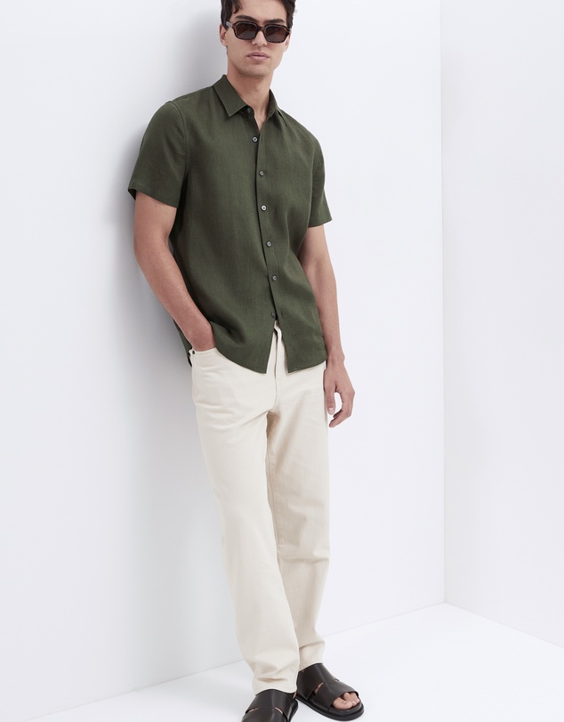 UNISON - Linen S/S Regular Fit Shirt