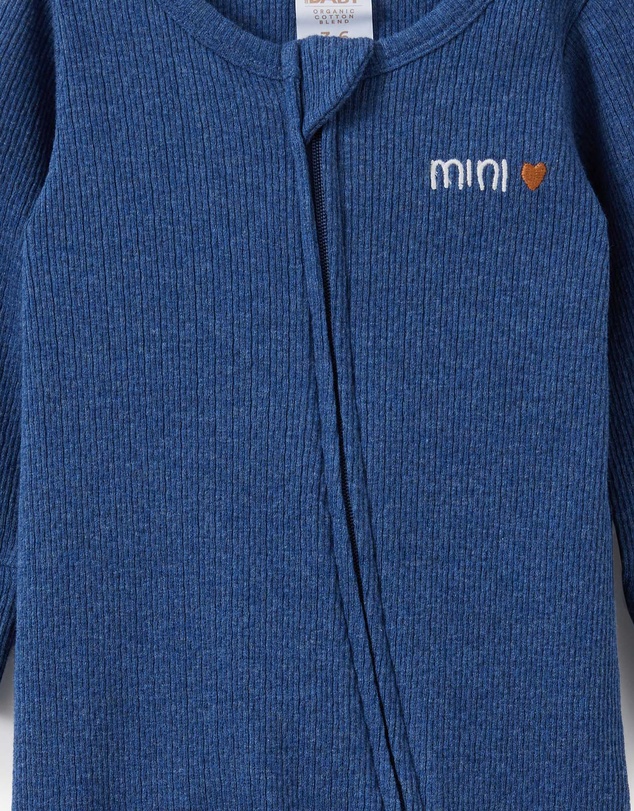Cotton On Kids - Littlie Organic Long Sleeve Zip Romper