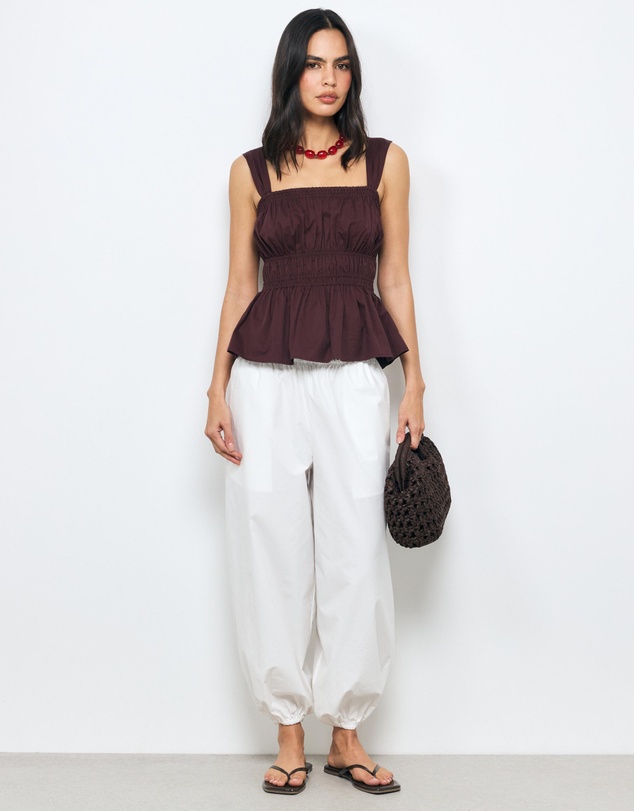 AERE - Tessa Cinched Waist Top