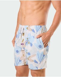 Mitch Dowd - Mitchdowd Mens Woven Cotton Sleep Shorts in Abstract Floral Print