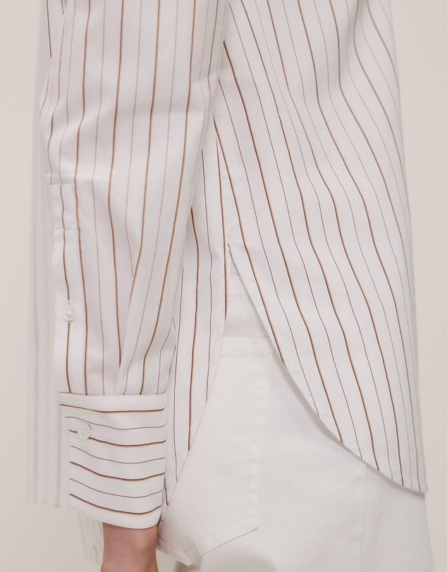 Trenery - Yarn Dyed Poplin Stripe Shirt in Russet
