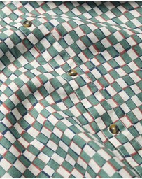 Seasalt - Seasalt Cornwall Green Blue Heron Short Sleeve Shirt