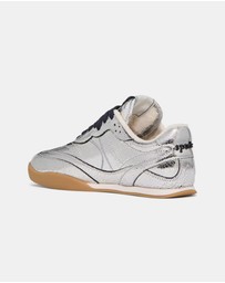 Kate Spade - KS Drift Metallic Crackled Leather Sneakers
