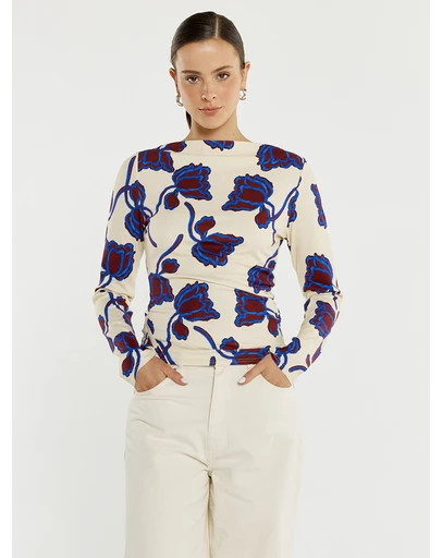 Sass - Jade Seamed Jersey Top