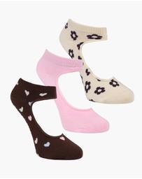 Pussyfoot - 3 Pack Bamboo Pilates Barre Yoga Grip Ankle Socks