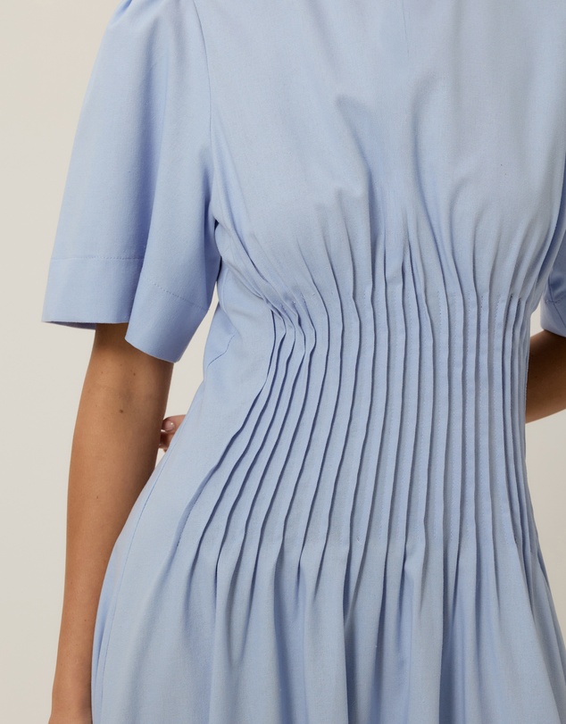 Tussah - Zoe Pintuck Detail Flutter Sleeve Midi Dress