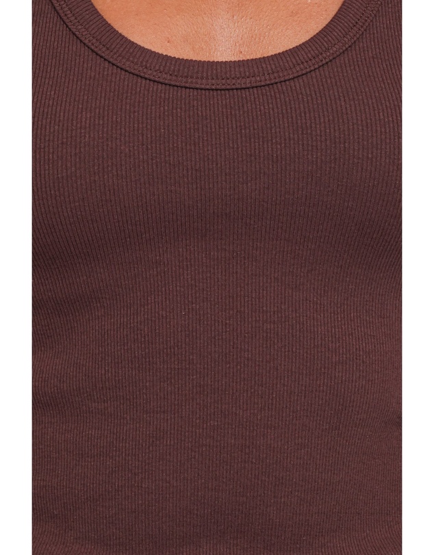 Petal & Pup - Miles Racerback Rib Knit Tank Top - Espresso