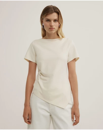 Witchery - Tuck Wide Neck T-shirt
