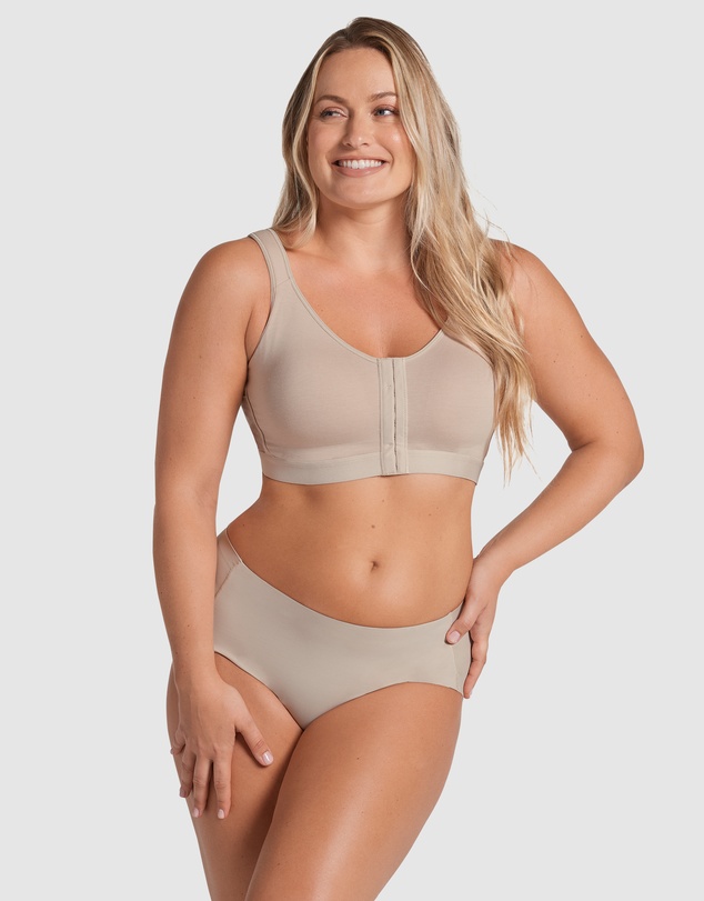Leonisa - All-in-One Cotton Posture Corrector Wireless Front Open Bra