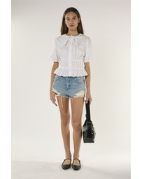 Glamorous - High Waisted Denim Shorts