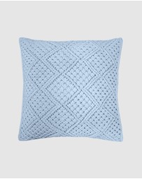 Bambury - Anka Square Cushion Blue